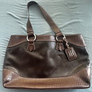 Tommy Hilfiger brown leather bag